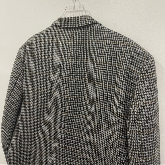 Pierre Balmain Wool Single Breasted Houndstooth Blazer Jacket 46 Long - Picture 9 of 11